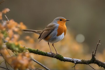Fototapeta premium robin on a branch