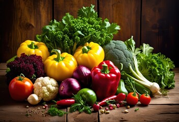 colorful vibrantly arranged dish featuring assortment fresh vegetables eye catching presentation, arrangement, healthy, organic, salad, greens, tomatoes