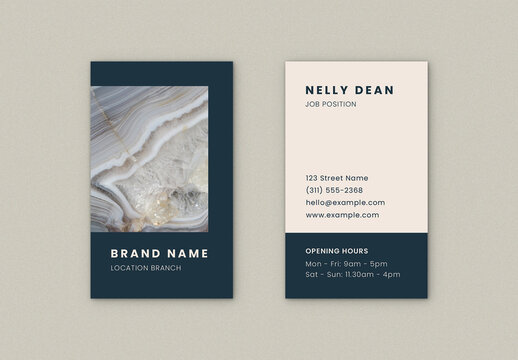 Modern Vertical Business Card Layout