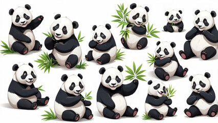 Obraz premium black and white panda