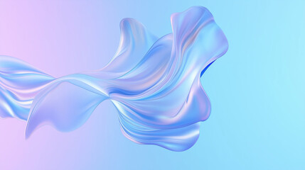 Abstract glass shape 3d render	
