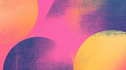 Soft color gradients with a grainy risograph texture and bold shapes