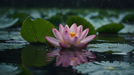 pink water lilies