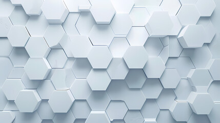 Abstract background of a white hexagonal pattern. The geometric shapes create a modern and stylish design.