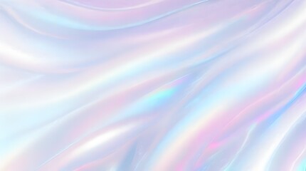 Obraz premium Holographic background seamless trendy iridescent light foil texture. Soft holographic pastel unicorn marble background pattern. Modern pearlescent blurry abstract swirl illustration. 
