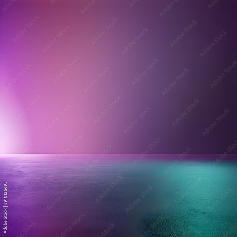 Poster vibrant neon gradient glow with empty backdrop for product concept display