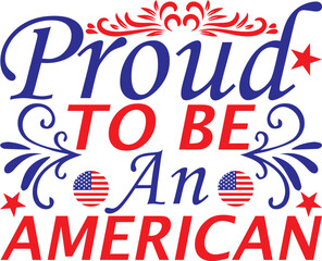 Obraz premium proud to be an american