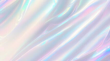 Obraz premium Holographic background seamless trendy iridescent light foil texture. Soft holographic pastel unicorn marble background pattern. Modern pearlescent blurry abstract swirl illustration. 