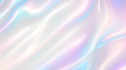 Obraz premium Holographic background seamless trendy iridescent light foil texture. Soft holographic pastel unicorn marble background pattern. Modern pearlescent blurry abstract swirl illustration. 