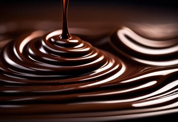 stunning close flowing chocolate showcasing luxurious texture deep color, richness, dessert, sweet, gourmet, dark, smooth, glossy, liquid, indulgent, treat