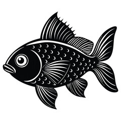 Fish Minimalist and Simple Silhouette Vector illustration
