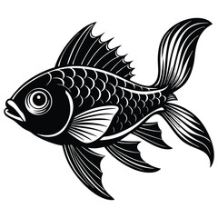 Fish Minimalist and Simple Silhouette Vector illustration
