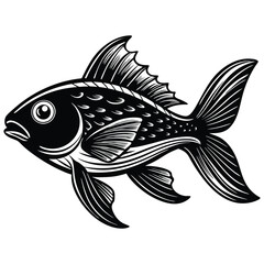 Fish Minimalist and Simple Silhouette Vector illustration