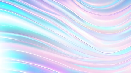 Fototapeta premium Holographic background seamless trendy iridescent light foil texture. Soft holographic pastel unicorn marble background pattern. Modern pearlescent blurry abstract swirl illustration. 