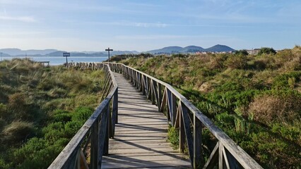 wooden walkway to the beach