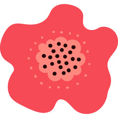 Hand Drawn Colorful Flower Illustration