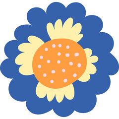 Hand Drawn Colorful Flower Illustration