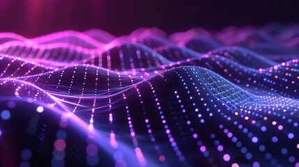 Abstract purple background with circles and dots, technology design vector illustration