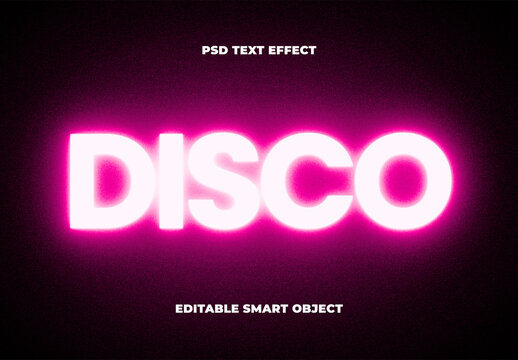 Vintage Neon Glow Text Effect Set