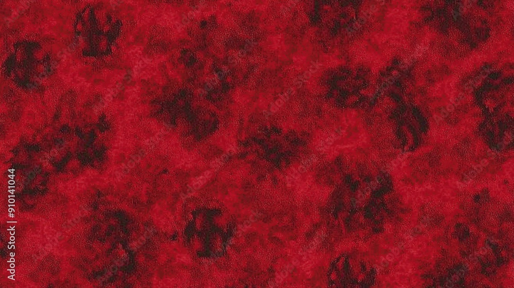 Poster A vibrant red abstract design showcases dark shadowy patterns, creating a visually striking texture full of depth and movement