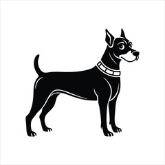Dog  silhouette black  Vector of a dog isolated on a white background.