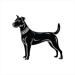 Dog  silhouette black  Vector of a dog isolated on a white background.