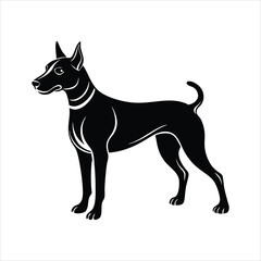 Dog  silhouette black  Vector of a dog isolated on a white background.