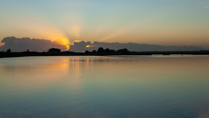 Naklejka premium Sunrise over Baltic Sea near Heiligenhafen, Germany
