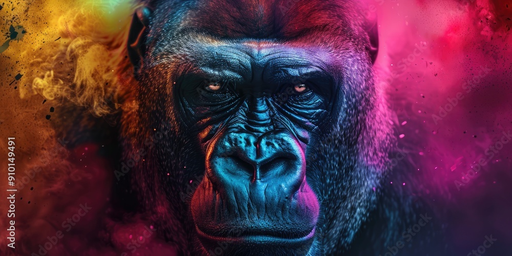 Poster Silverback Gorilla Portrait