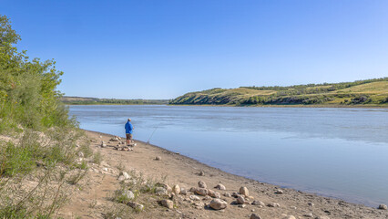 North Saskatchewan River Fishing off Shore