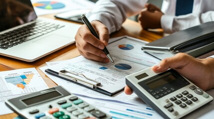 accountants preparing financial reports and ensuring compliance