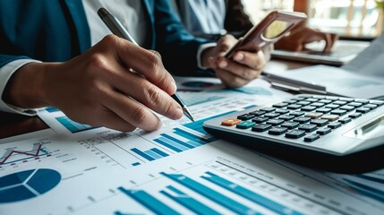 accountants preparing financial reports and ensuring compliance