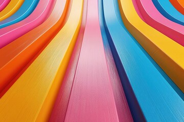 Thick, colorful stripes in a minimal pattern, reminiscent of Pop Art&rsquo;s bold aesthetic