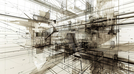 The Fascinating World of Abstract Architectural Drawings: A Blend of Creativity and Innovation. Showcasing Unconventional Designs and Inspiring Spatial Concepts.