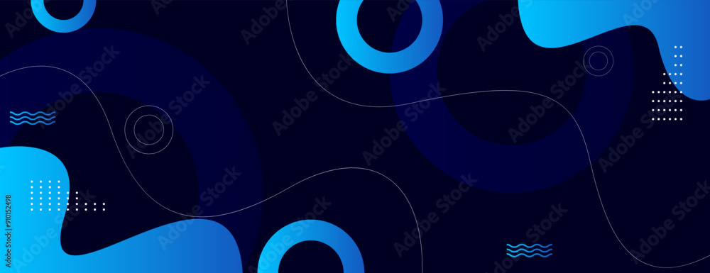 Poster blue abstract geometric background for banner, poster, presentation.