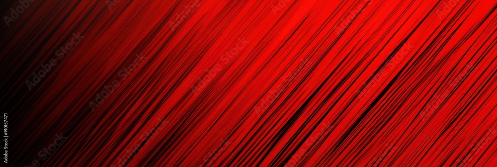 Poster a bold red background features dynamic, diagonal stripes that create a sense of movement and energy,