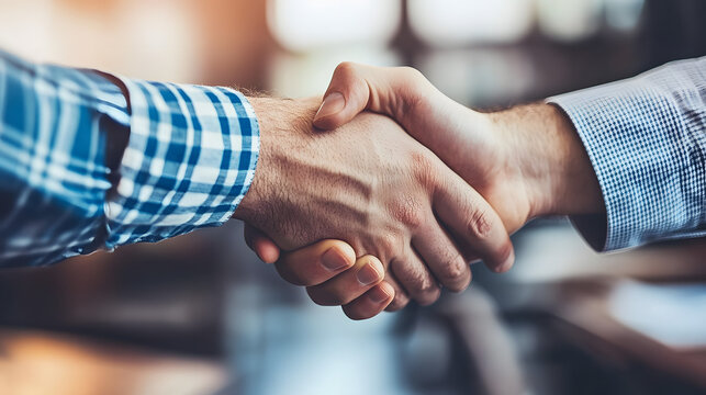 Symbolic Handshake Close-Up: A Respectful Farewell in an Exit Interview