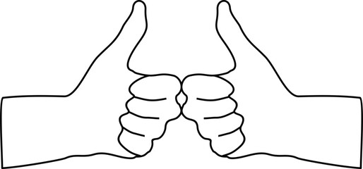 Hand Friendship Outline