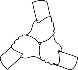 Hand Friendship Outline