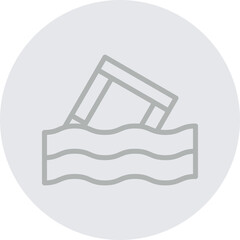 Floating Vector Line Grey Circle Grey