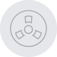 Nuclear Vector Line Grey Circle Grey