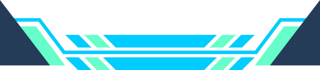 Obraz premium Blue Geometric Footer Header