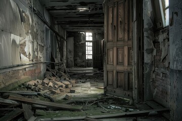Desolate Room in Derelict Building
