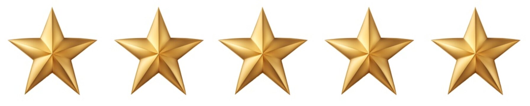 Estrela dourada de avalia&ccedil;&atilde;o, cinco estrelas isolado em fundo transparente.