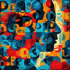 Obraz premium A typography-focused image of educators with quotes about the importance of education in bold, artistic fonts.