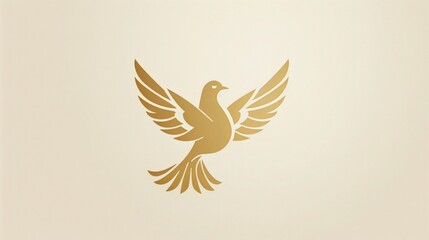Simple and elegant icon design featuring a dove symbolizing faith. 
