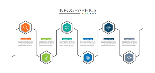 Vector Infographic label design template with icons and 5 options