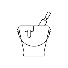 Paint bucket vector icon