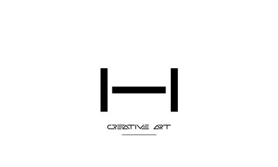 Obraz premium HI, IH, H, I abstract letters logo monogram