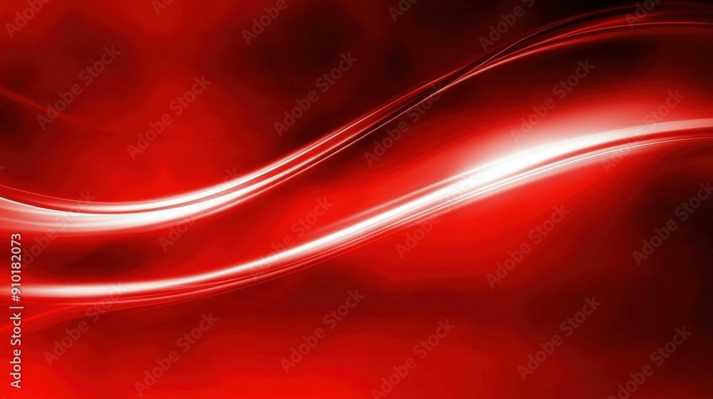 Poster Swirls of vivid red create a captivating visual, enhanced by luminous highlights that suggest movement and energy in an artistic composition